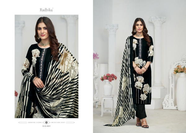 RADHIKA FASHION AZARA FLOWER VALLEY 4001 TO 4002