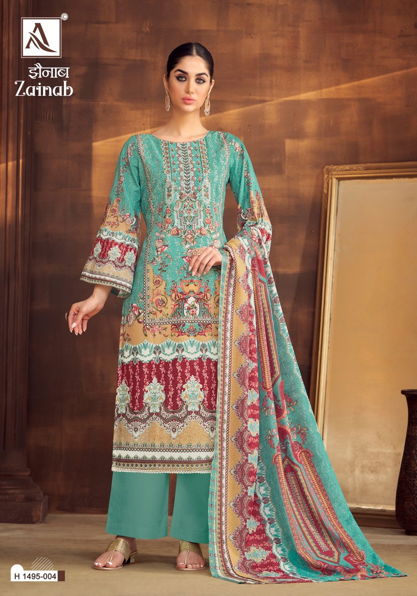 ALOK SUIT ZAINAB H-1495-001 TO H-1495-008 4
