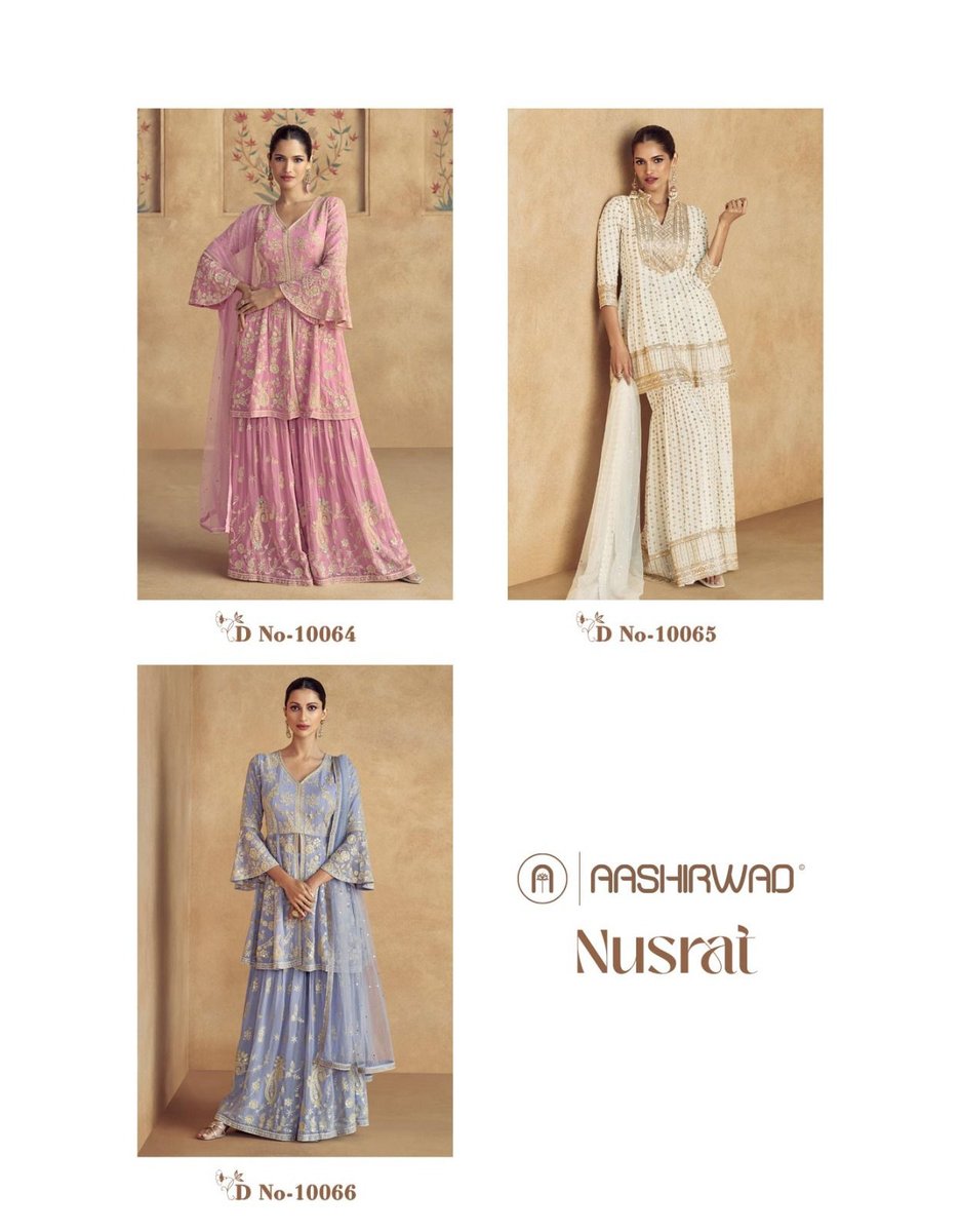AASHIRWAD CREATION NUSRAT 10064-10066 4