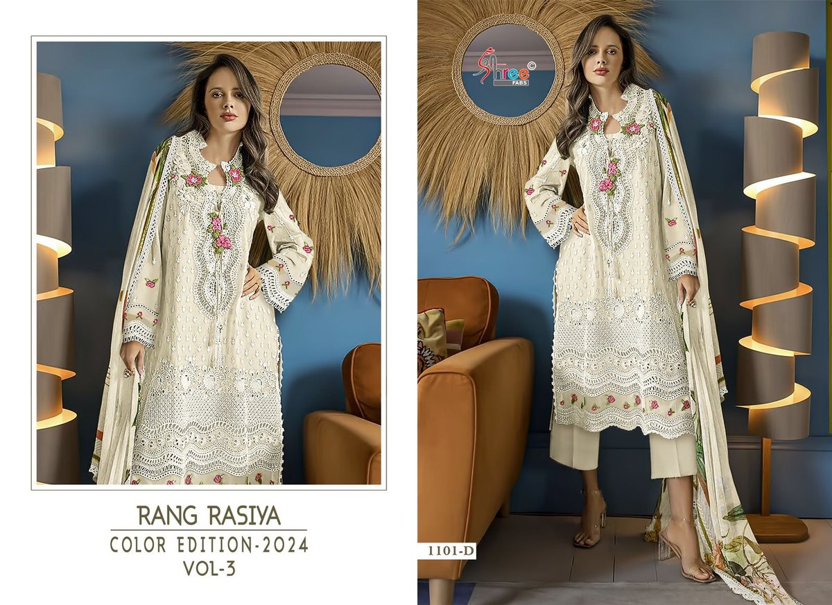 SHREE FABS RANG RASIYA COLOR EDITION - 3 1101-A TO 1101-D 4