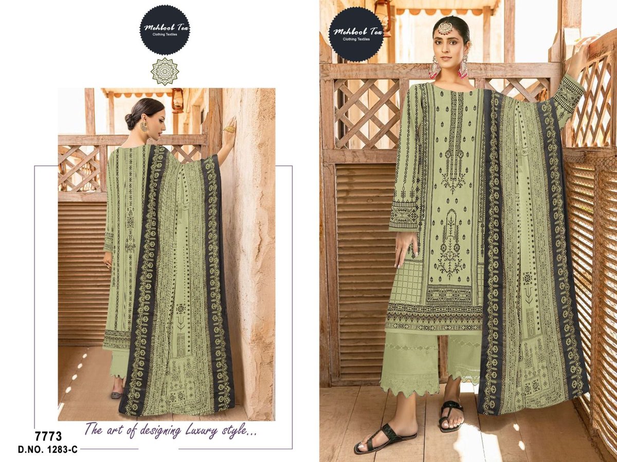 MEHBOOB TEX CHEVRON LUXURY LAWN COLLECTION 1283-A TO 1283-C 3