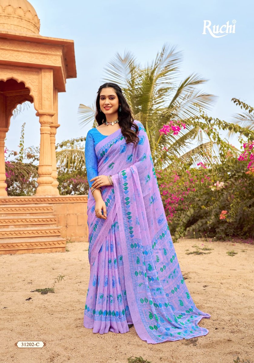 RUCHI SAREE STAR CHIFFON 151 31201-A TO 31203-D 7