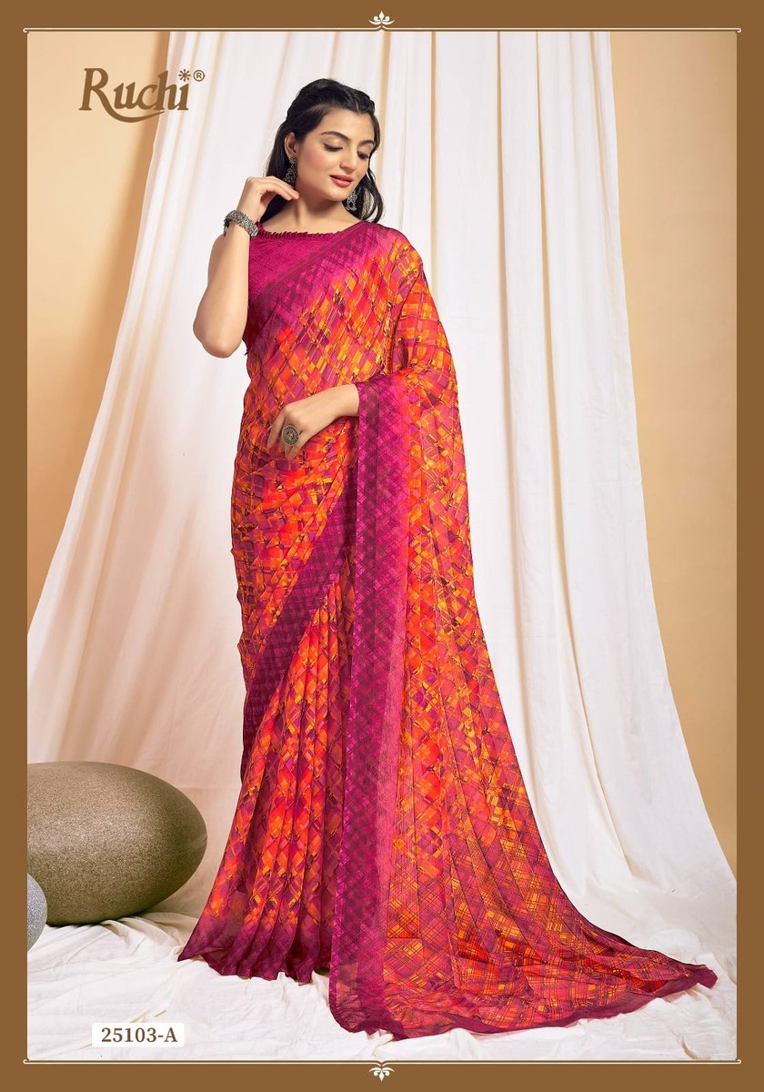 Ruchi Saree Star Chiffon 125nd Edition 25101-25106 Series 5