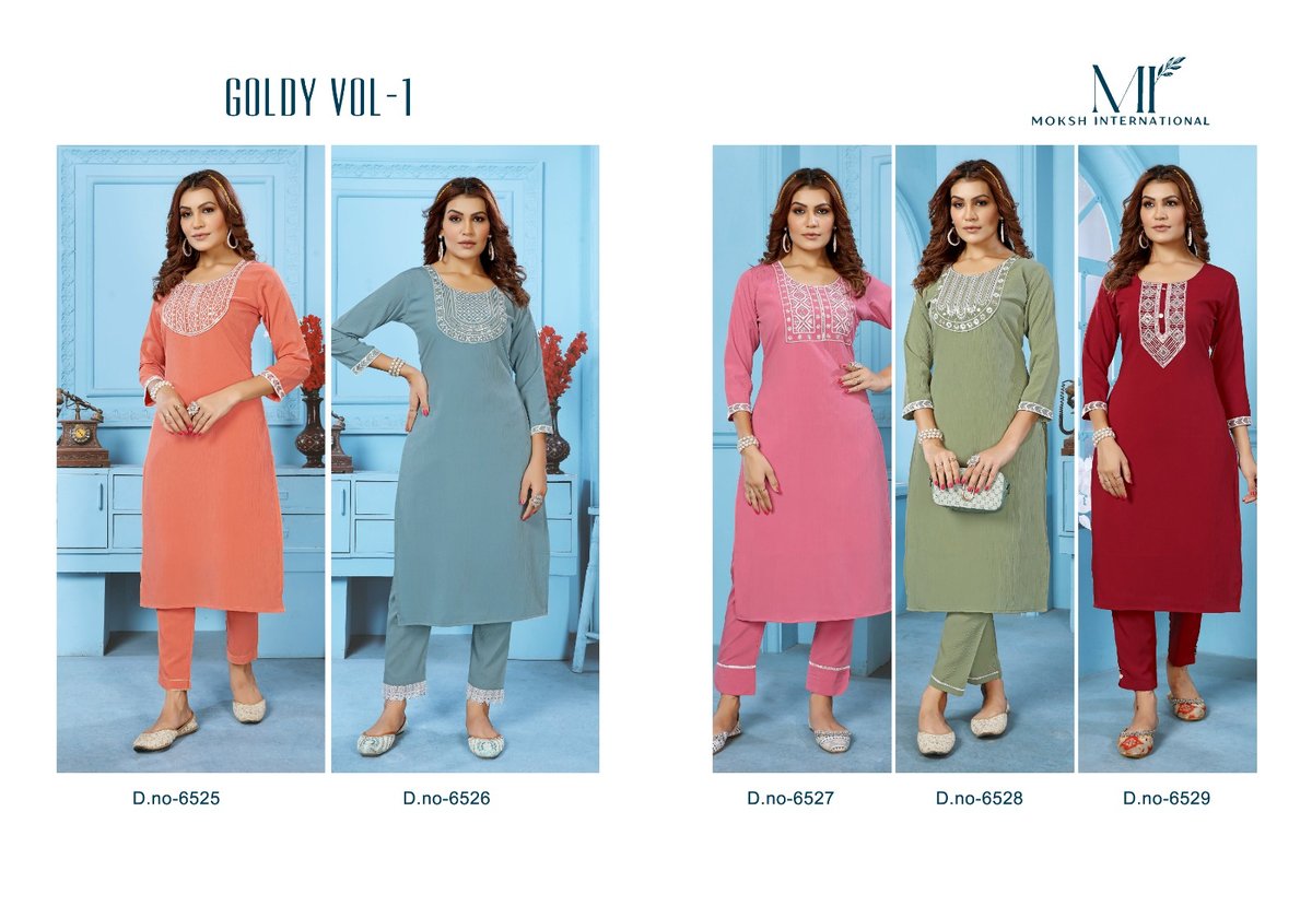 MOKSH INTERNATIONAL GOLDY VOL-1 6525 TO 6529 6