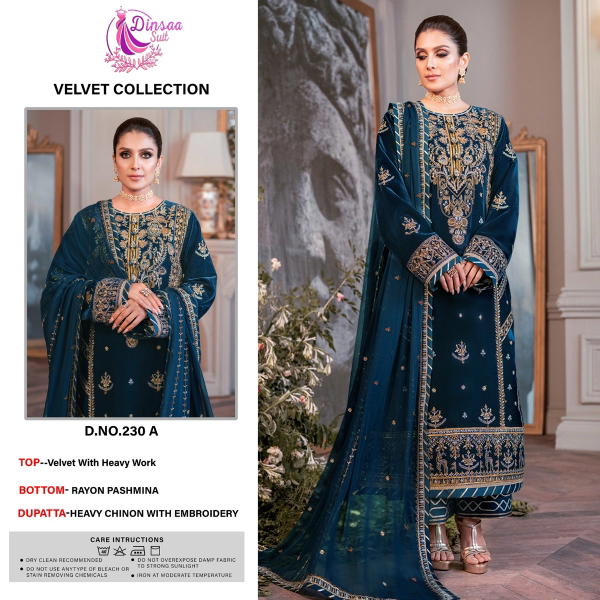 Dinsaa Suit Velvet Collection 230 Colors