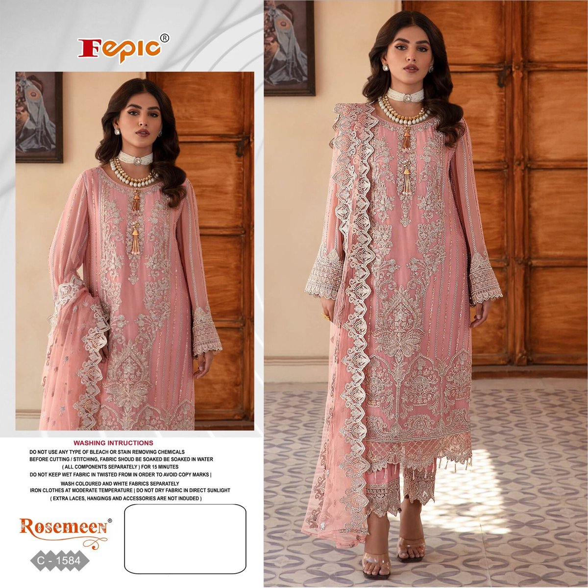Fepic Rosemeen Pakistani Suit C-1584 Design 1