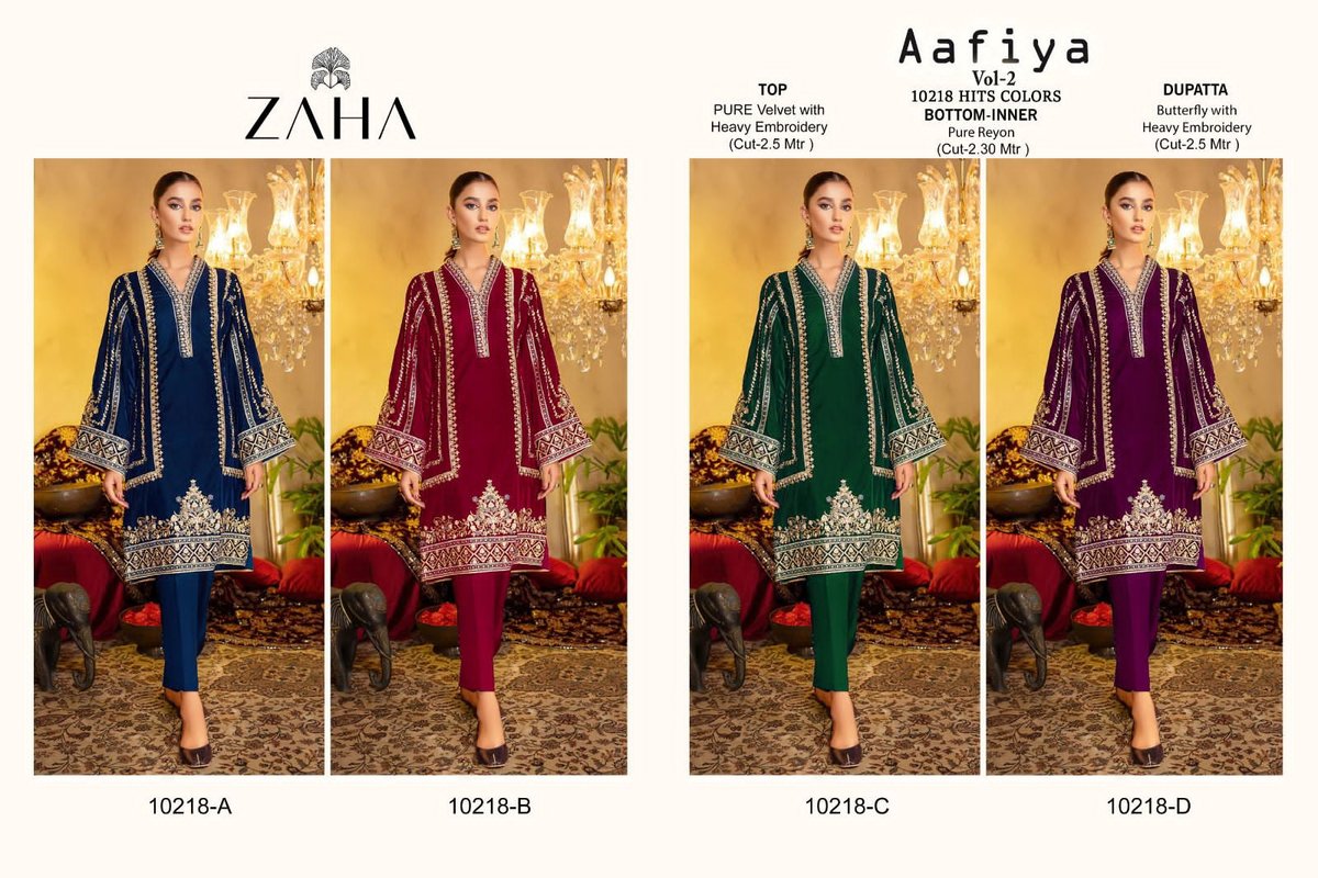 Zaha Aafiya Vol-2 10218 Colors 9