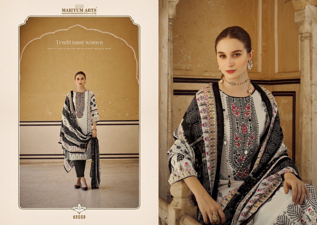 MARIYUM ARTS BLACK & WHITE 95001 TO 95006 6