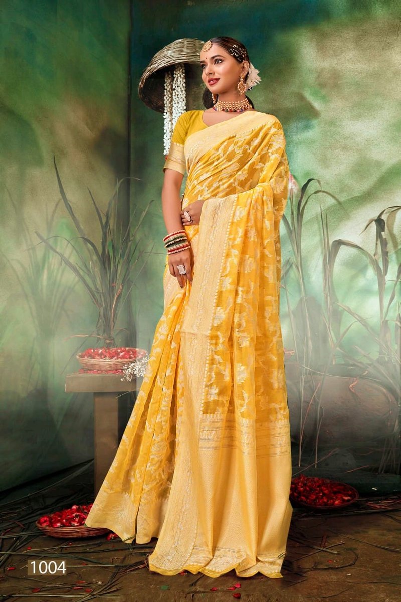 SAROJ SAREE OCEAN COTTON VOL-3 1001 TO 1006 4