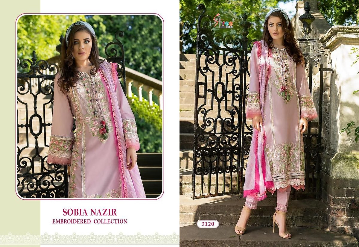 Shree Fab Sobia Nazir Lawn Collection 3118-3123 Series 3