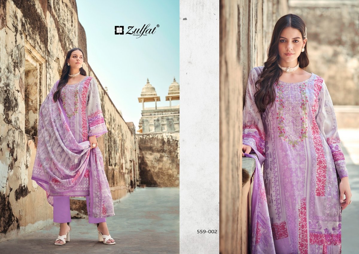 ZULFAT DESIGNER ROZEEN 559-001 TO 559-008 2