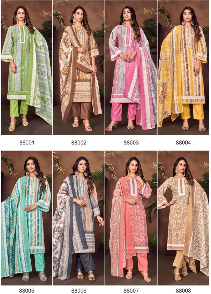 SKT SUITS ADHIRA VOL-6 88001 TO 88008 9