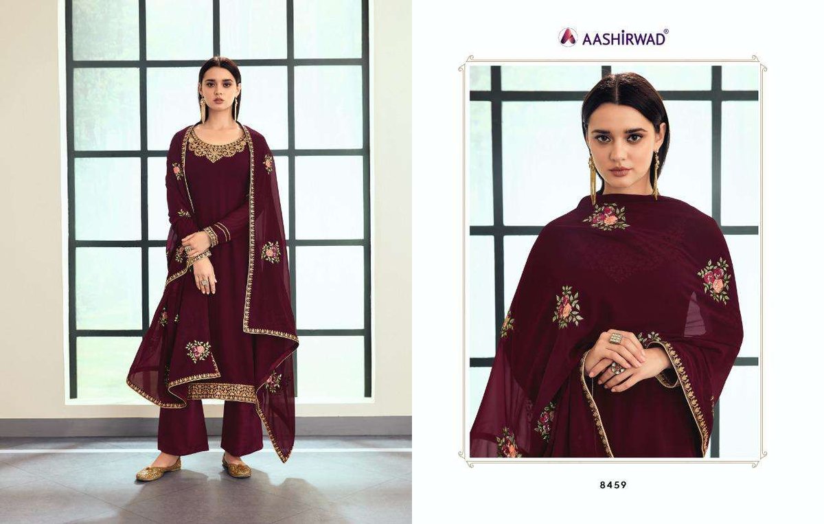 AASHIRWAD CREATION SUNHERI 8458 TO 8463 2