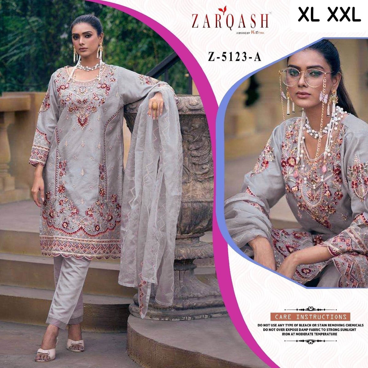 ZARQASH READYMADE COLLETION Z-5123-A TO Z-5123-D 1