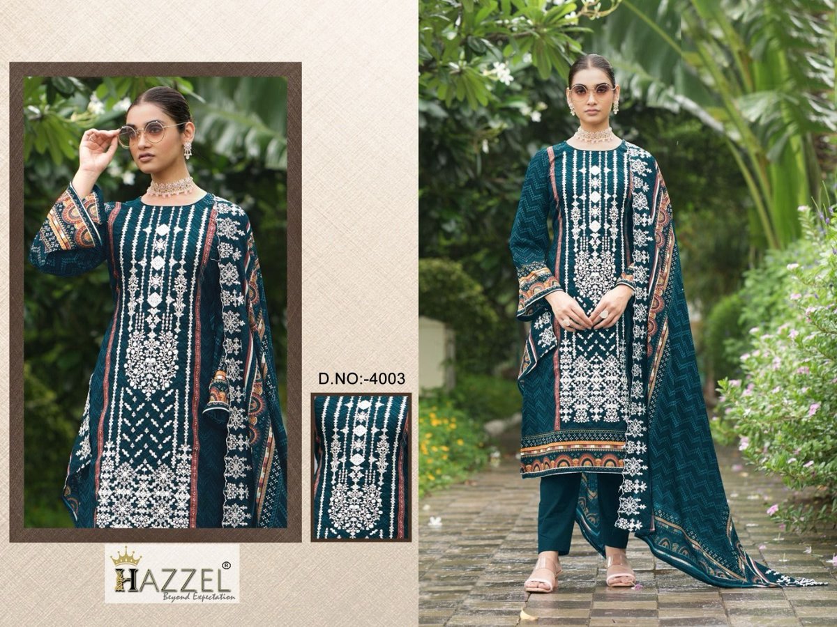 HAZZEL BIN SAEED LUXURY LAWN COLLECTION VOL - 04 4001 TO 4003 3