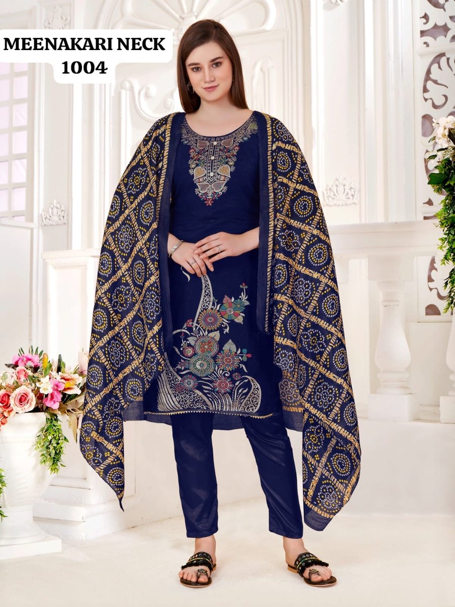 RAHUL NX MEENAKARI NECK DAMAN 1001 TO 1008 4