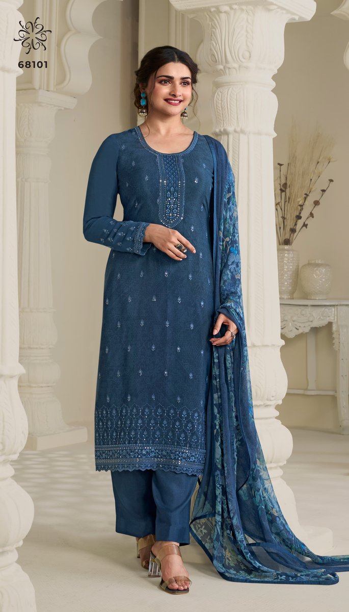 VINAY FASHION SILKINA ROYAL CREPE VOL-45 68101 TO 68108 1