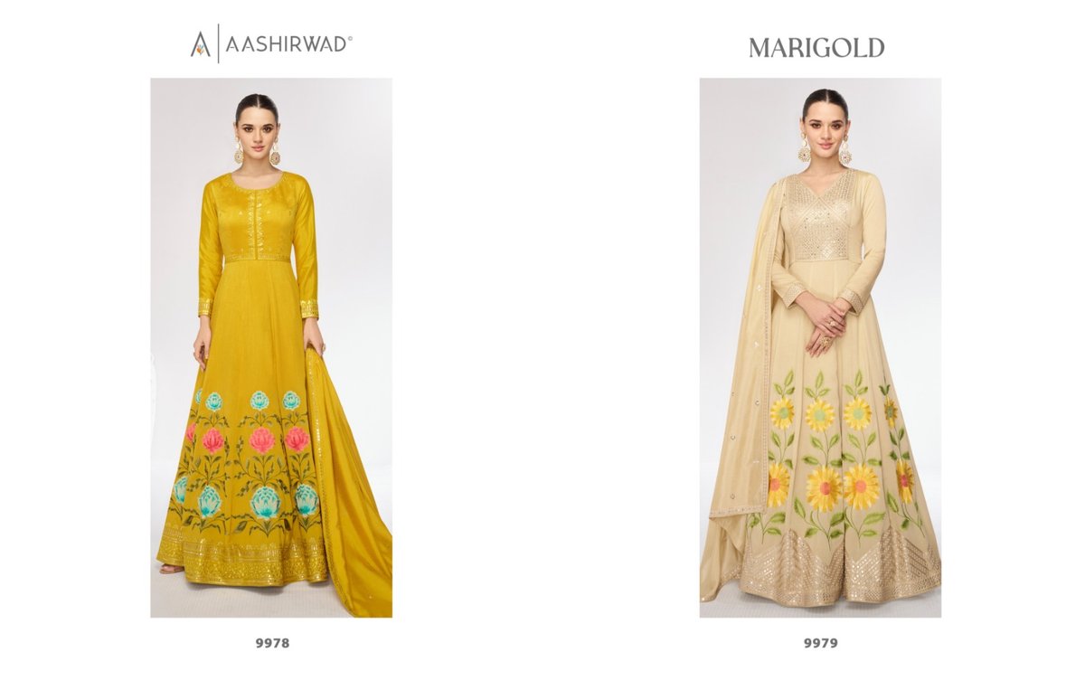 AASHIRWAD CREATION MARIGOLD 9978 TO 9979 3
