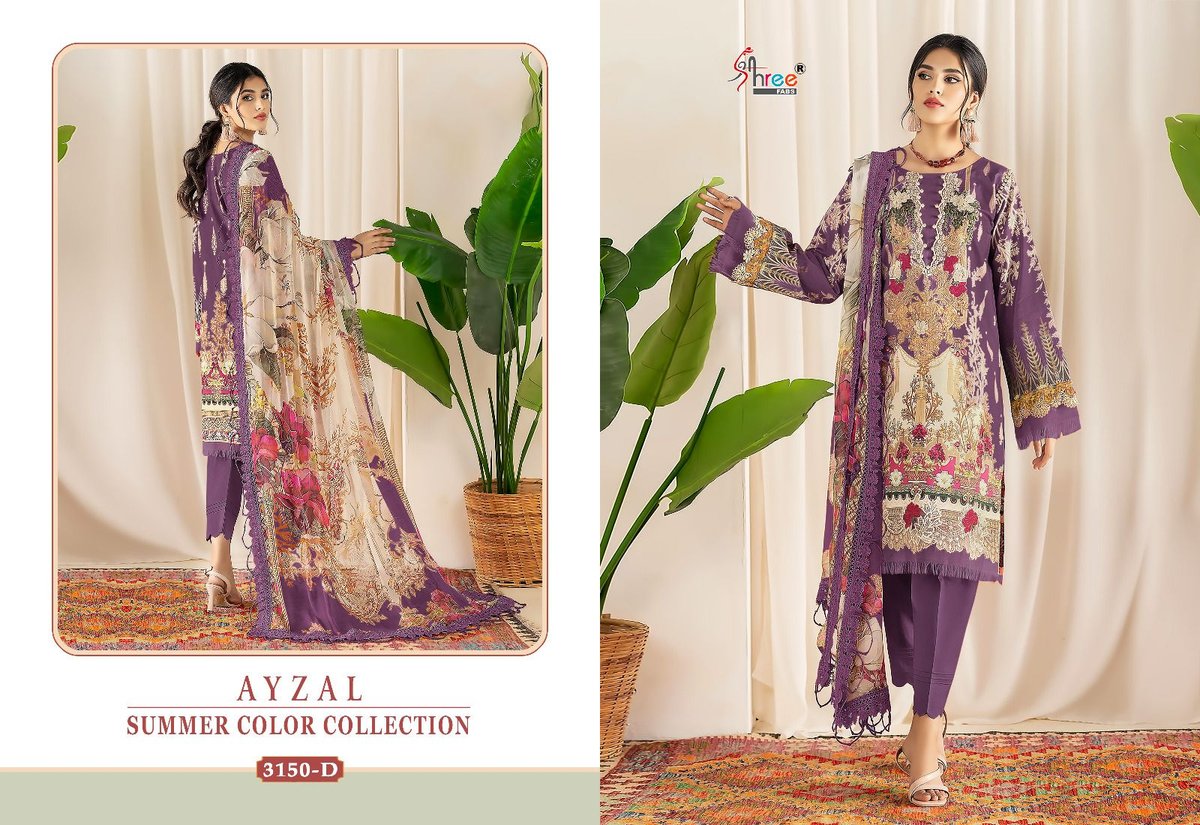 Shree Fab Ayzal Summer Colors Collection 3150 Colors 3