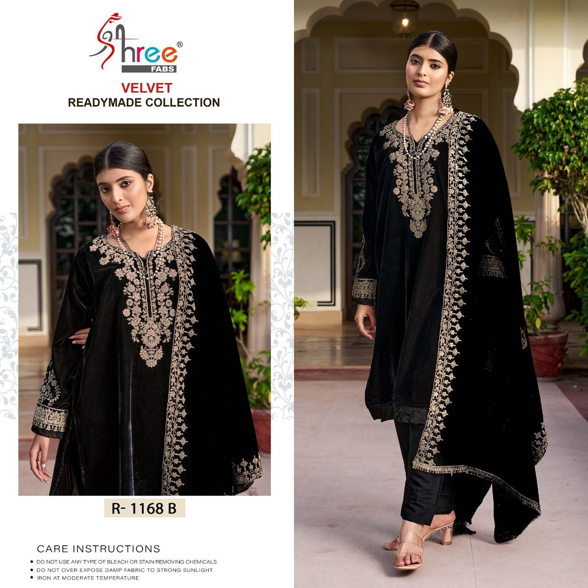 Shree Fab Ready Made Velvet Collection R-1168 Colors 2