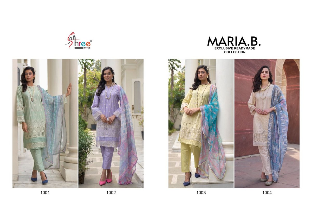 SHREE FAB MARIA B EXCLUSIVE READYMADE COLLECTION 1001 TO 1004 5