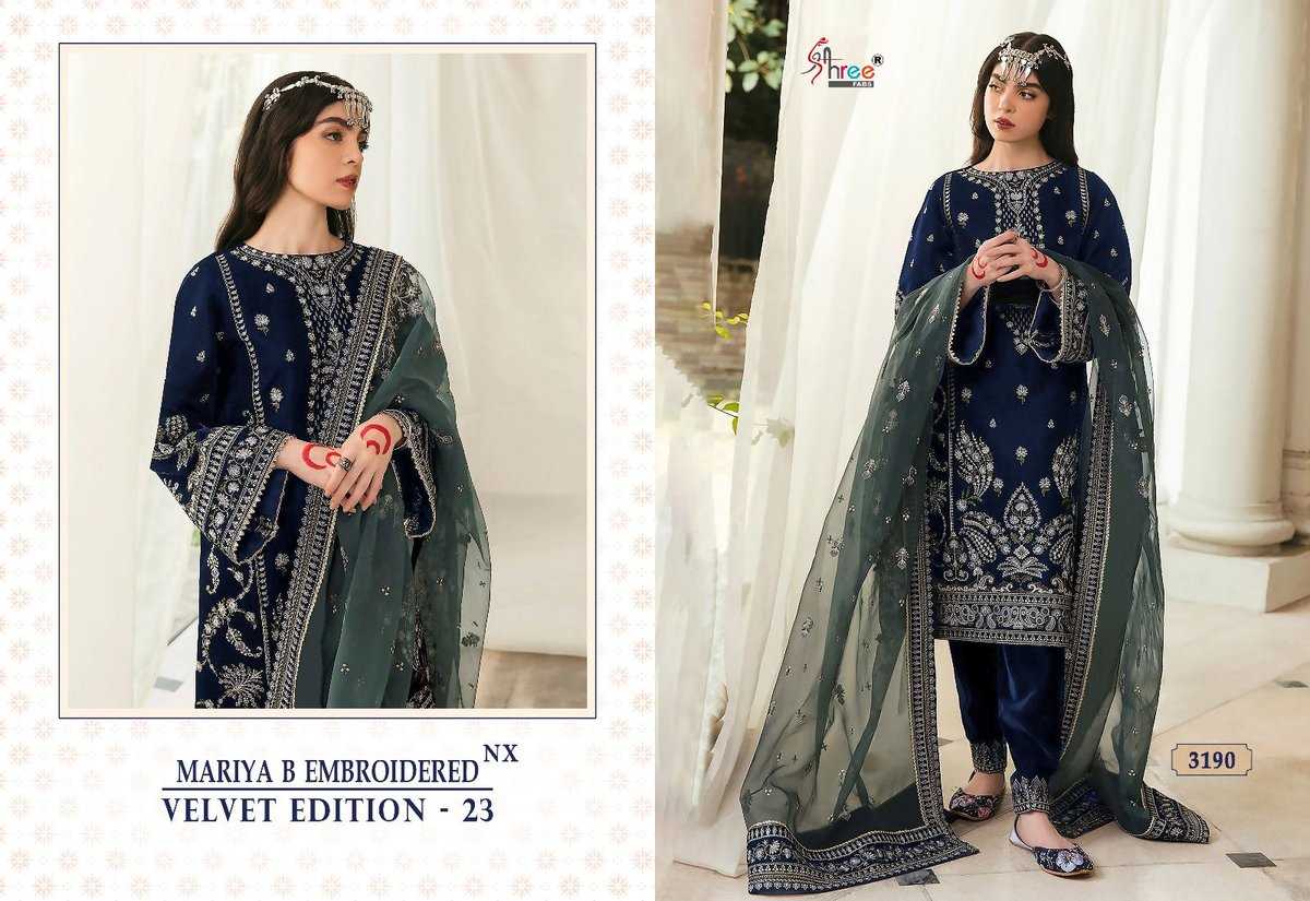 Shree Fab Mariya B Embroidered Nx Velvet Edition 3187-3190 Series 4