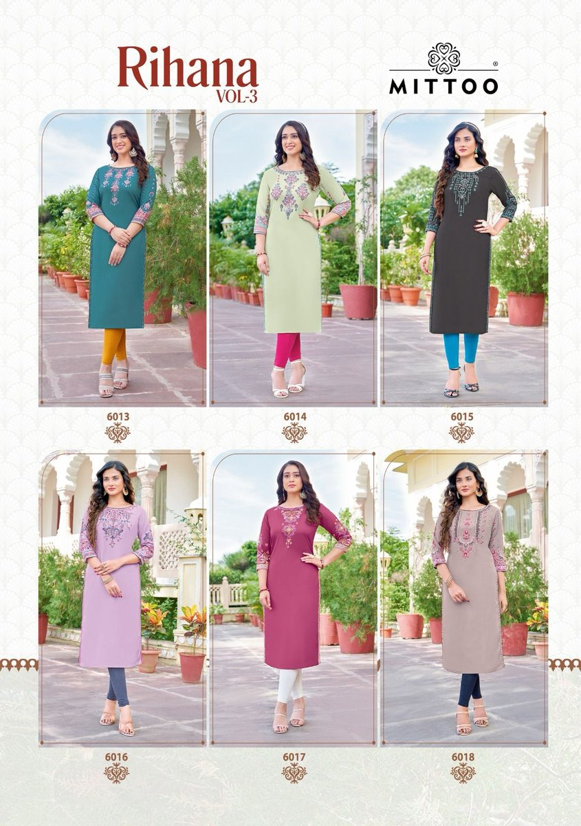 MITTOO RIHANA VOL-3 6013 TO 6018 7