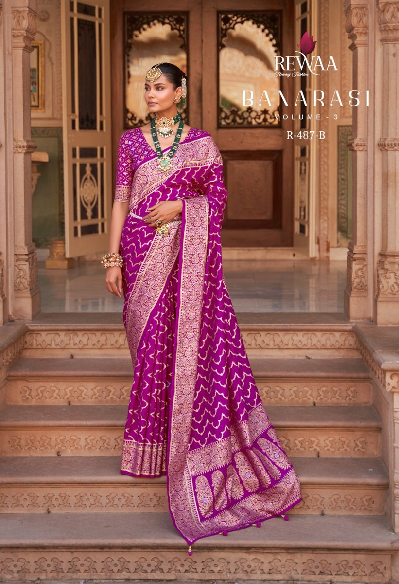 Rewaa Banarasi Vol-3 R-487  to R-489 Colors 3