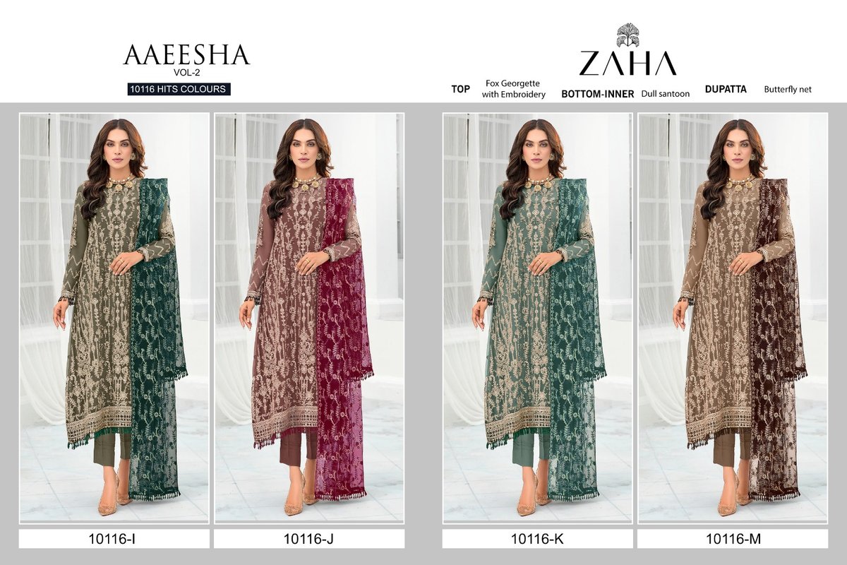ZAHA AAEESHA VOL-2 10116-I TO 10116-L 5