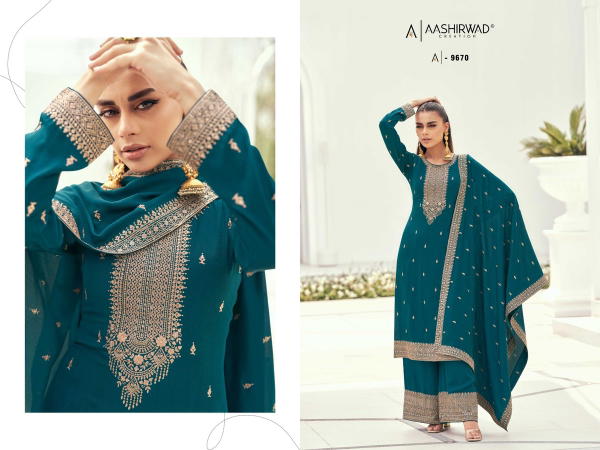 Aashirwad Creation Preet 9670-9674 Series