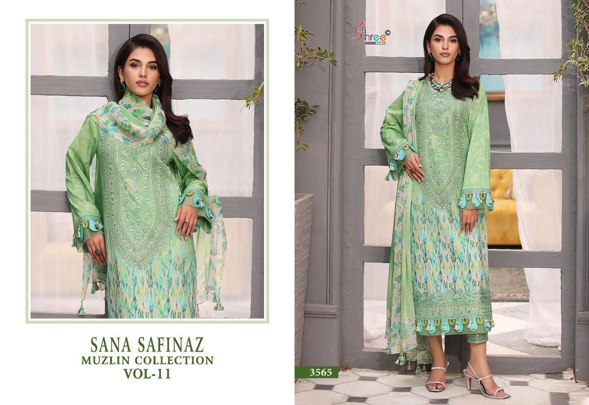 SHREE FABS SANA SAFINAZ MUZLIN COLLECTION VOL-11 3564 TO 3568 2