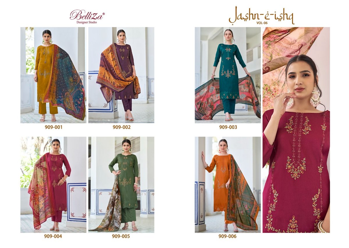 BELLIZA DESIGNER JASHN E ISHQ VOL-6 909-001 TO 909-006 7