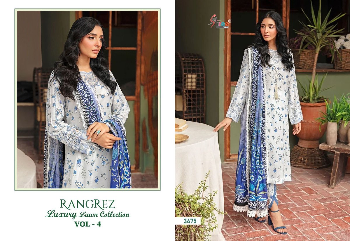 SHREE FAB RANGREZ LUXURY LAWN COLLECTION VOL-04 3470 TO 3476 6