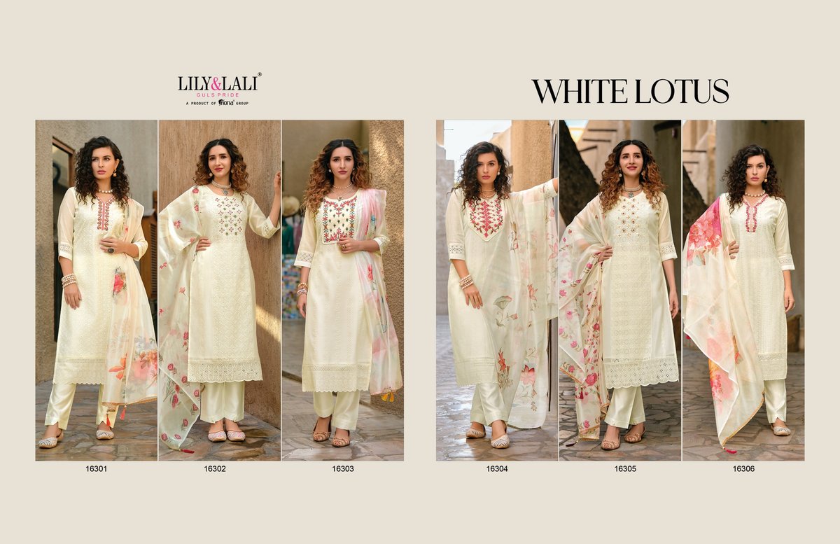 LILY & LALI WHITE LOTUS 16301 TO 16306 7