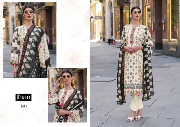 JIHAN BIN SAEED B/W LAWN COLLECTION VOL-1 3471 TO 3474