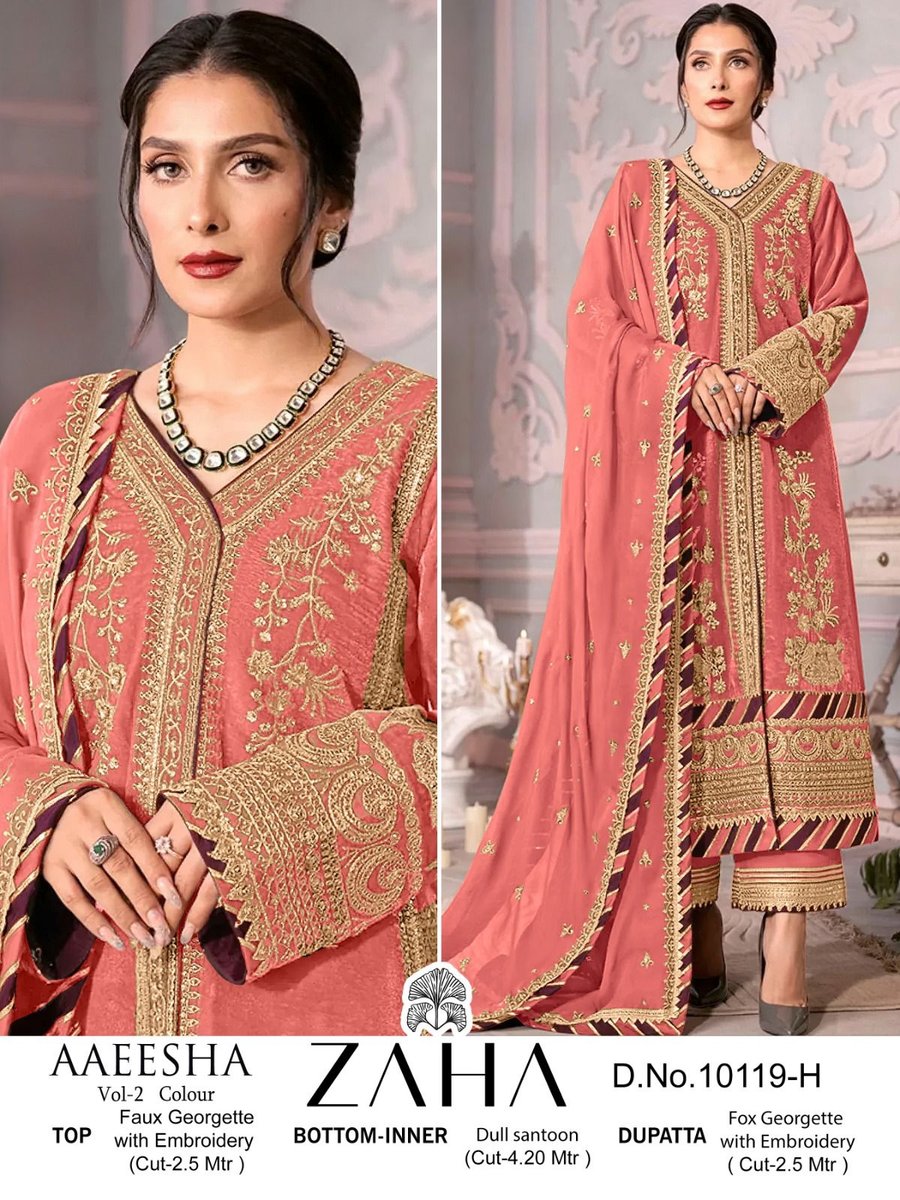 Zaha Aaeesha Vol-2 10119 Colors 1