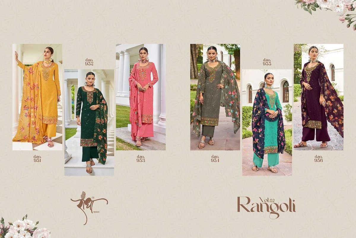 Radha Trendz Rangoli Vol-2 951-956 Series 7