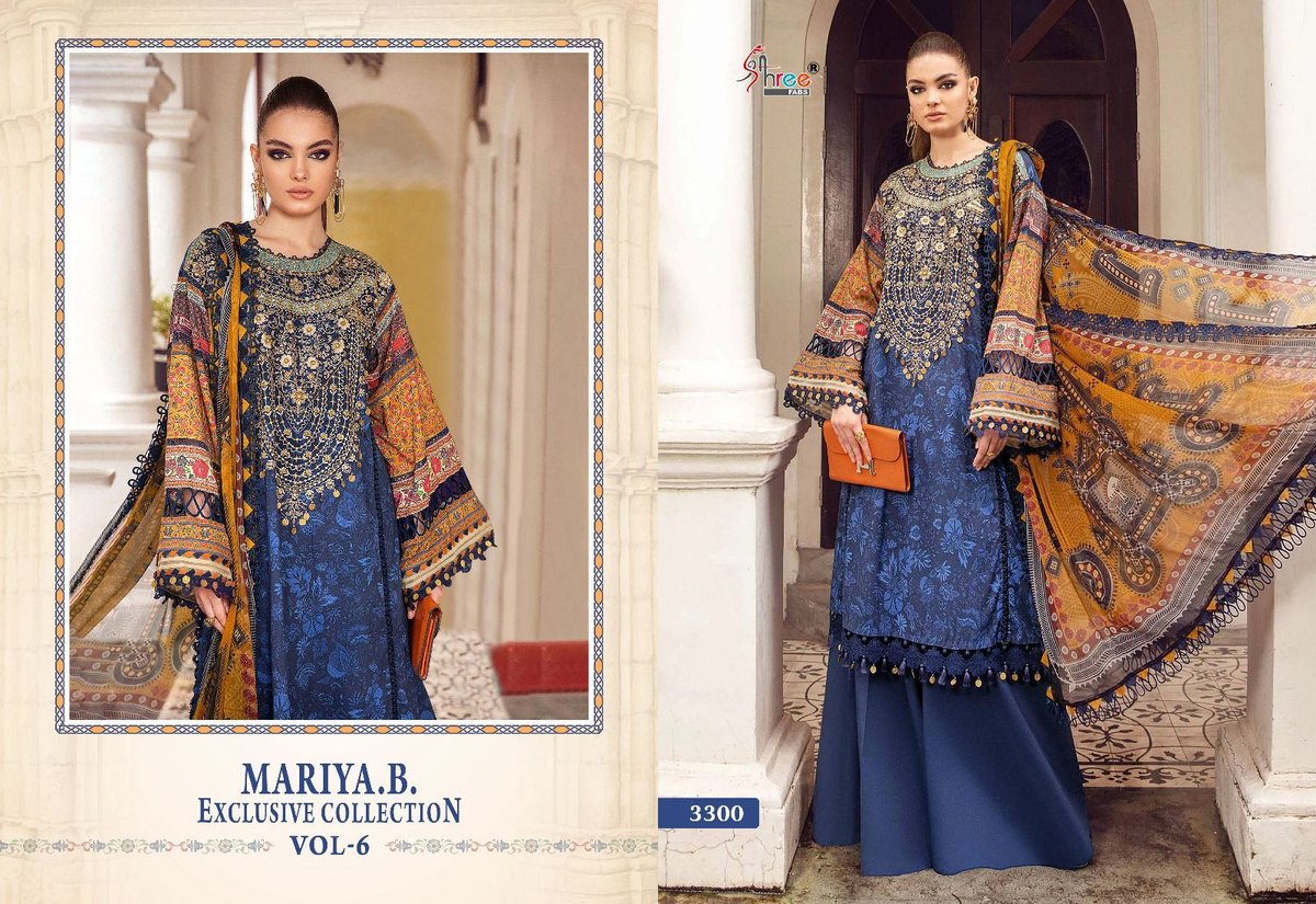 SHREE FAB MARIA B EXCLUSIVE COLLECTION VOL-06 SERIES 3298 TO 3305 3