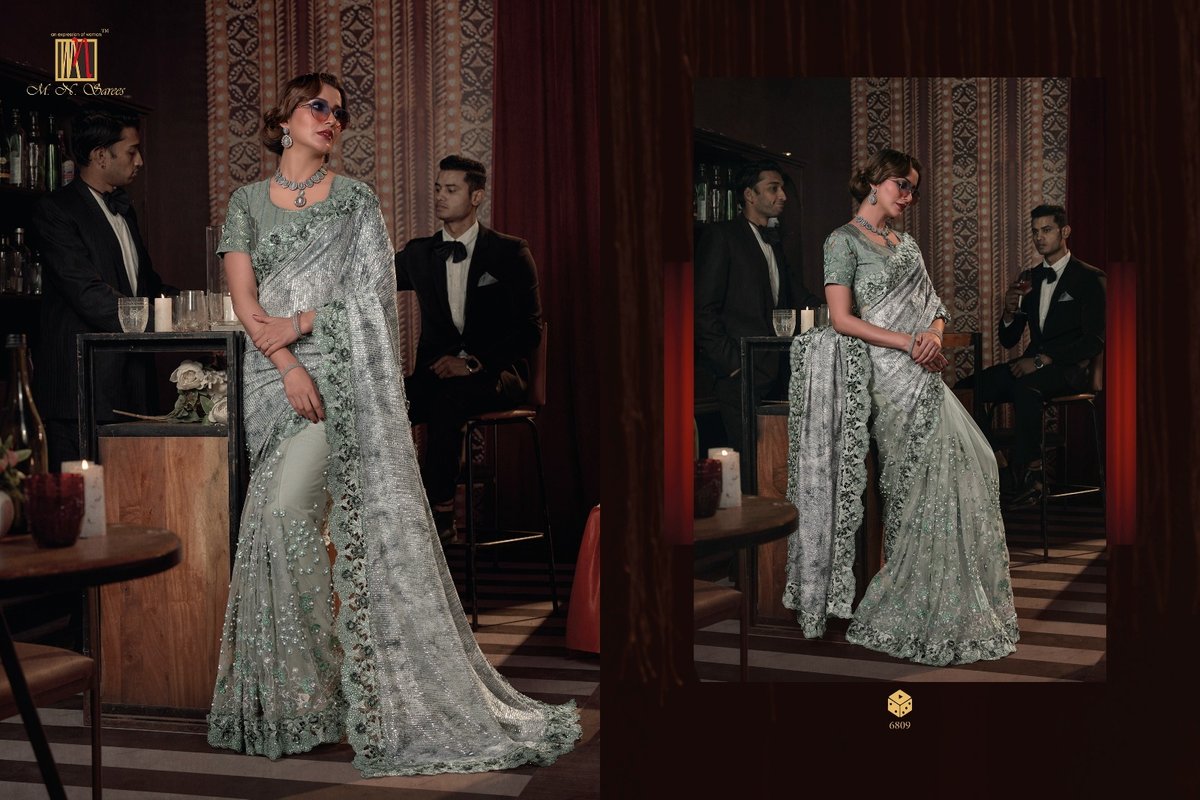 MN Saree Swarovski Vol-7 6801-6812 Series 9