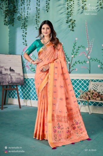 AURA SAREE SHAILI COTTON 92901 TO 92906 5