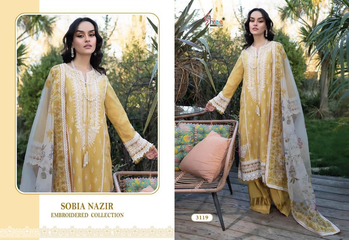 Shree Fab Sobia Nazir Lawn Collection 3118-3123 Series 2