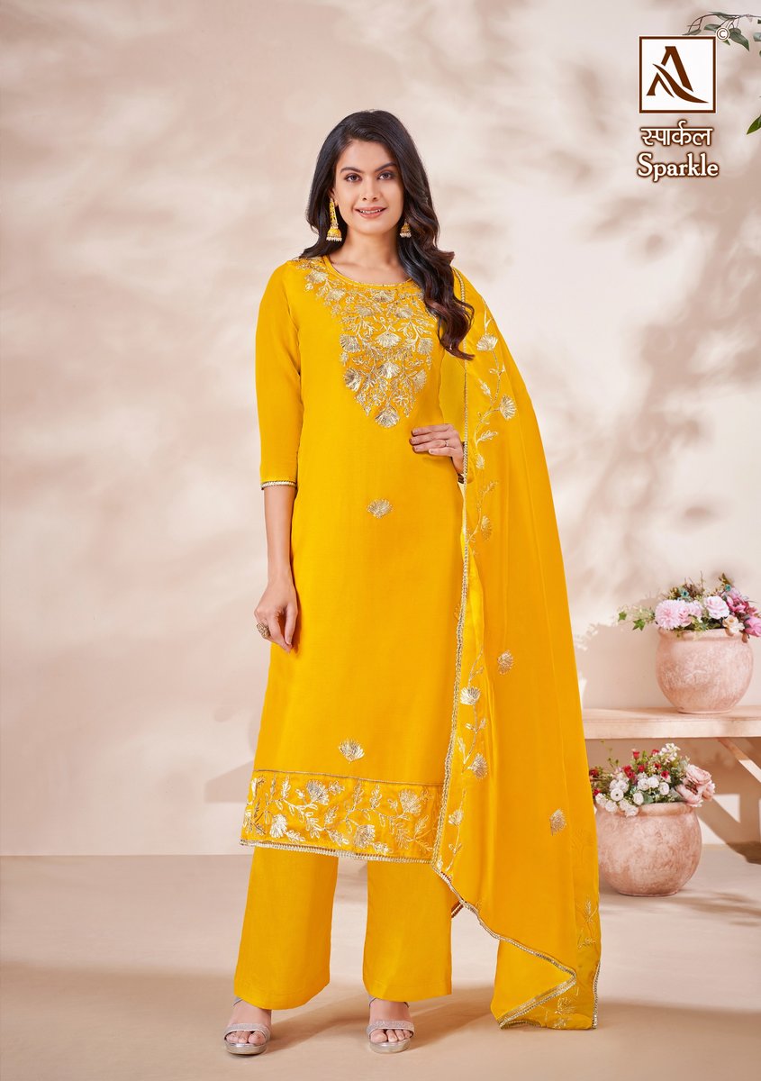 ALOK SUIT SPARKLE H-1433-001 TO H-1433-006 5