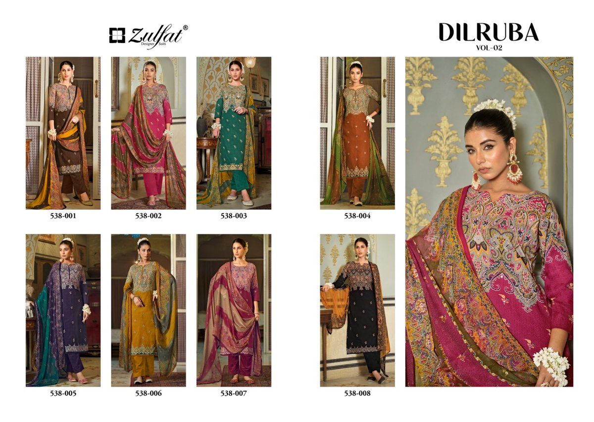ZULFAT DESIGNER DILRUBA VOL-2 538-001 TO 538-008 9