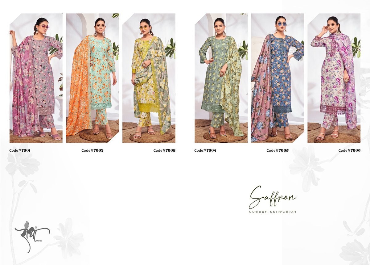RADHA TRENDZ SAFFRON 7001 TO 7006 7