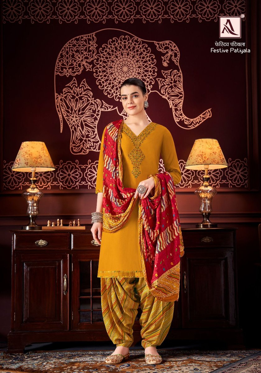 ALOK SUIT FESTIVE PATIYALA H-1400-001 TO H-1400-008 2