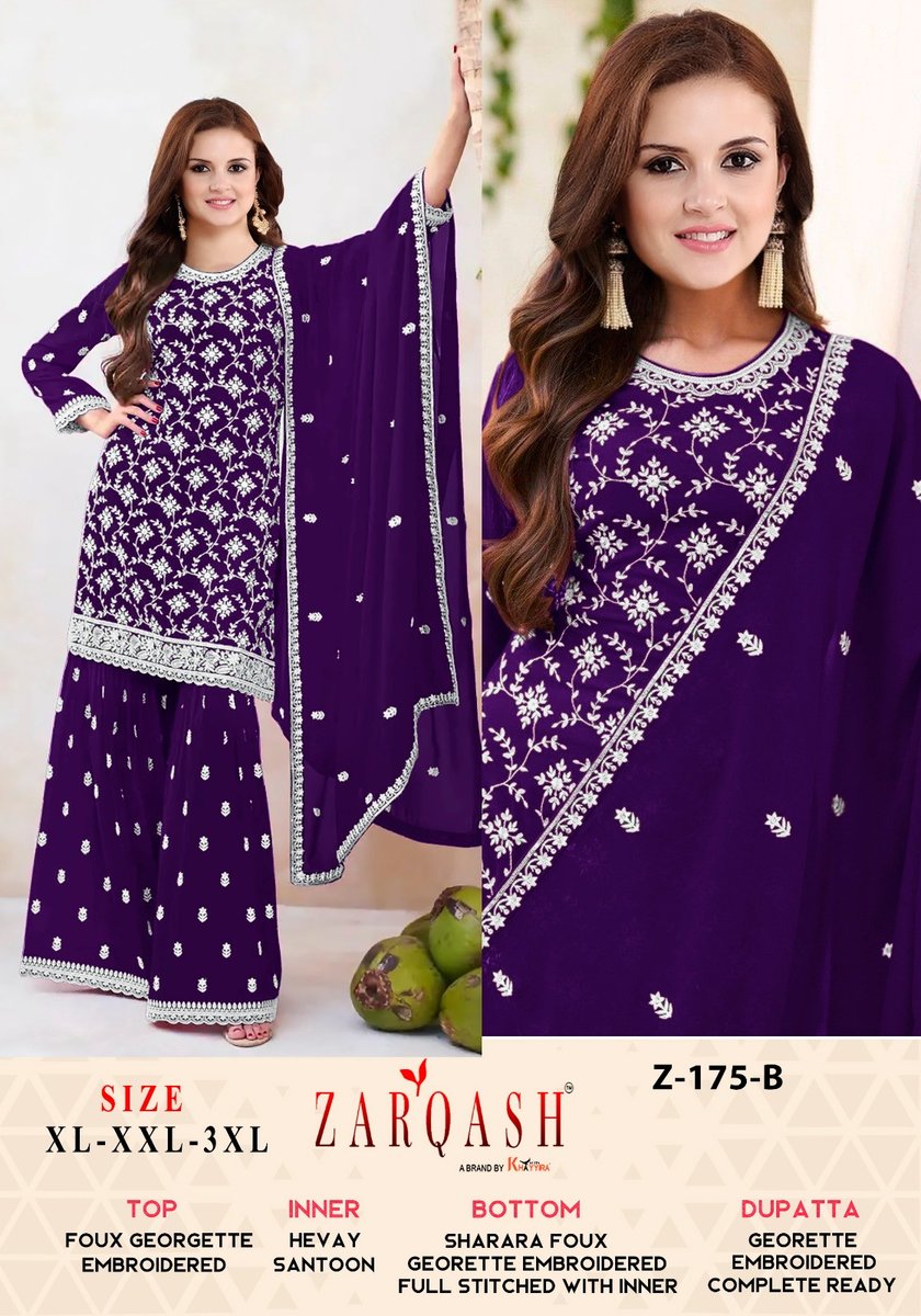 ZARQASH READYMADE COLLECTION Z-175-A TO Z-175-D 2