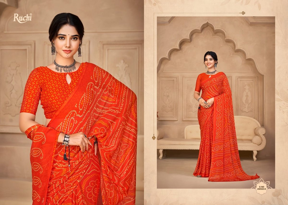 RUCHI STAR CHIFFON 134TH EDITION 26501-A TO 26503-D 8