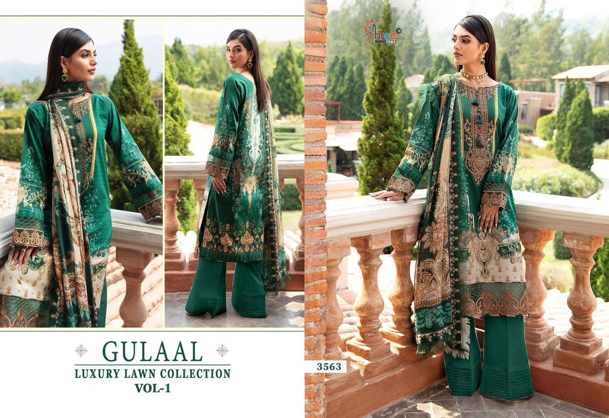 SHREE FABS GULAAL LUXURY LAWN COLLECTION VOL-01 3557 TO 3563 7