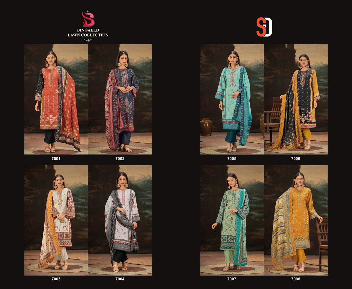SHARADDHA DESIGNER BIN SAEED VOL-7 7001 TO 7008 9