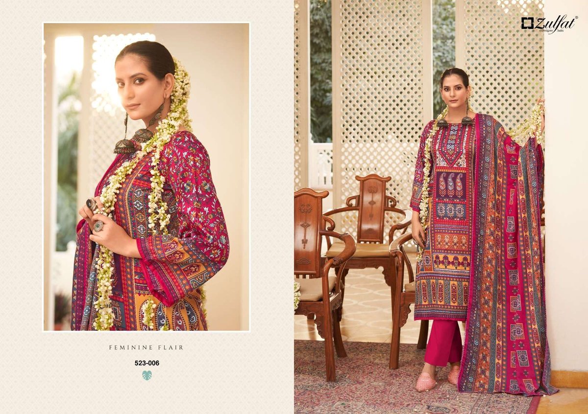Zulfat Designer Wahida 523-001 to 523-008 Series 6